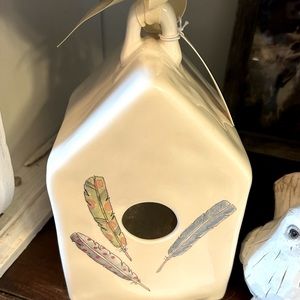 Rae Dunn feather birdhouse